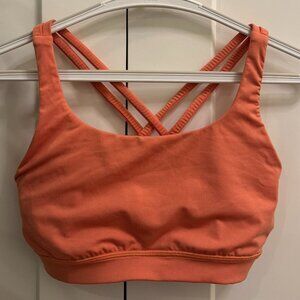 Lululemon Energy Bra *Medium Support, B–D Cups in Coral Kiss, Size 6